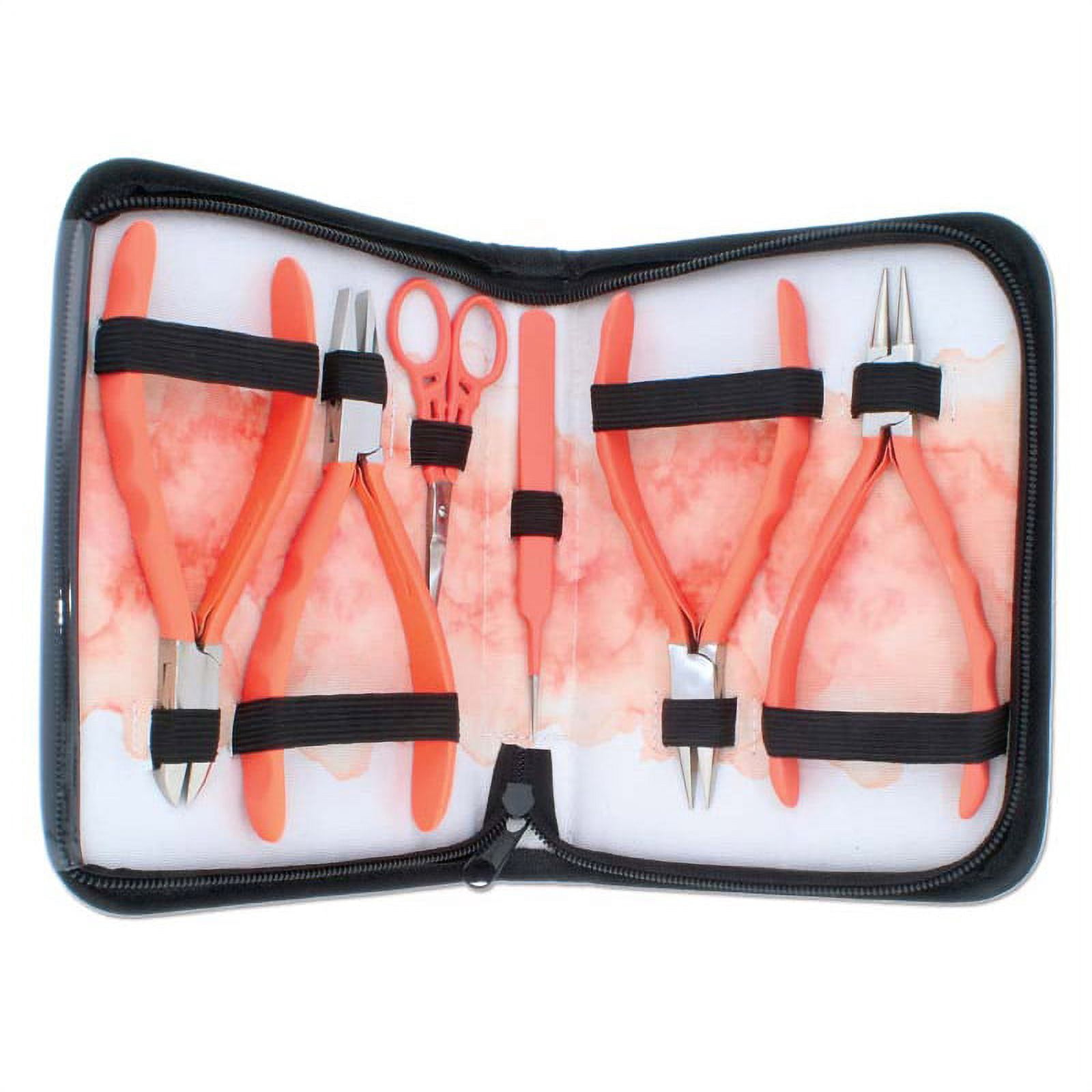 Satin Touch Tool Set, 6 Assorted Pliers and Tools with Travel Case, 1 Tool Set