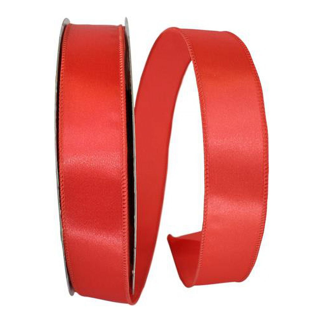 Reliant Ribbon - 92228w-065-40f, Railroad Stripe Wired Edge Ribbon, Red, 2-1/2 inch, 10 Yards, Size: 2-1/2 inch , 10 Yards