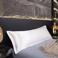 thumbnail image 1 of Satin Waterproof Long Body Pillowcase 48x18 Inch, Soft Ice Silk Pillow Cover with Protective Layer, Liquid-Proof Sleeping Pillowcase for Bedroom, Dark Blue, 1 of 6