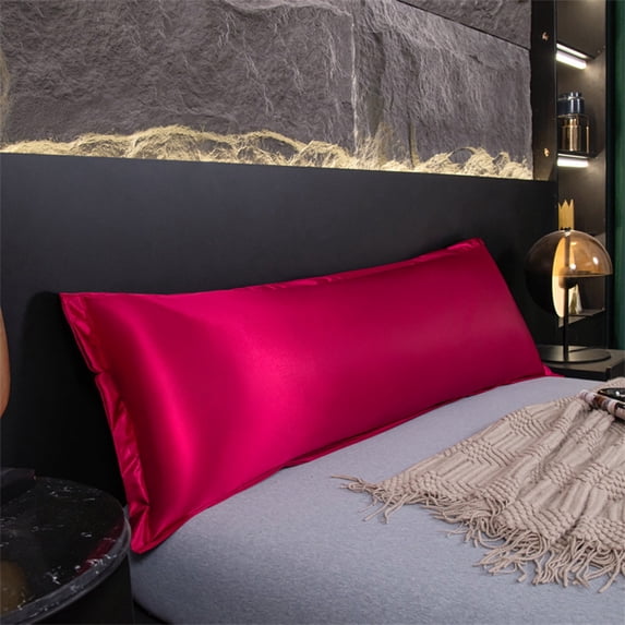 Satin Body Pillowcase Waterproof Long Silkys Ice Silk Pillow Cover For Sleeping Couples Bedroom Home Rest 47x19in Soft Comfortable