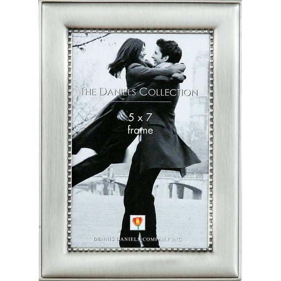 Satin-finish Pewter beaded classic by Dennis Daniels - 5x7