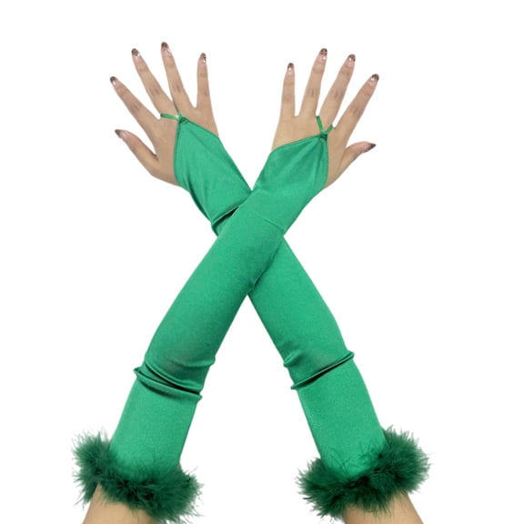 Satined Fingerless Gloves for Women 1920s Costume Gloves for Evening Gowns and Wedding Dresses Arm Sleeves Party Armwear