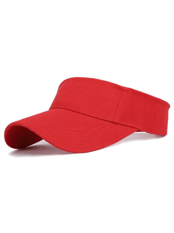 1 Piece of Sun Visors for Women and Men Adjustable Sports Visor Stylish Sun Hat for Golf,Red One Size
