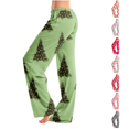thumbnail image 1 of Satingcolo Christmas Pajama Pants for Women Elastic Waist Wide Leg Lounge Bottoms Christmas Pajamas Christmas Pants For Women, 1 of 5