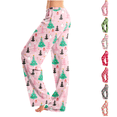 thumbnail image 1 of Satingcolo Christmas Pajama Pants for Women Elastic Waist Wide Leg Lounge Bottoms Christmas Pajamas Christmas Pants For Women, 1 of 5