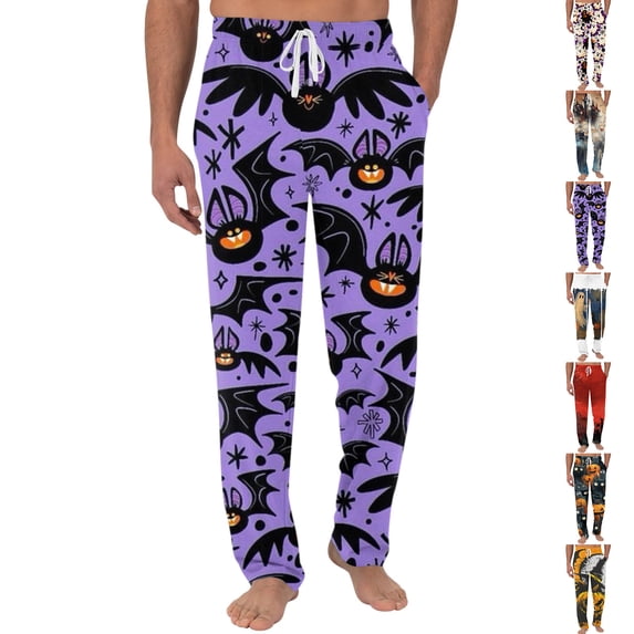 Satingcolo Funny Men's Lounge Pajama Pants Cute Soft Ultra Lightweight Sleepwear Bottom Pants with Pocket Drawstring