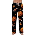 thumbnail image 1 of Satingcolo Halloween Pajama Pants for Men Printed Pajama Bottoms Drawstring Lounge Pants Sleepwear, 1 of 7