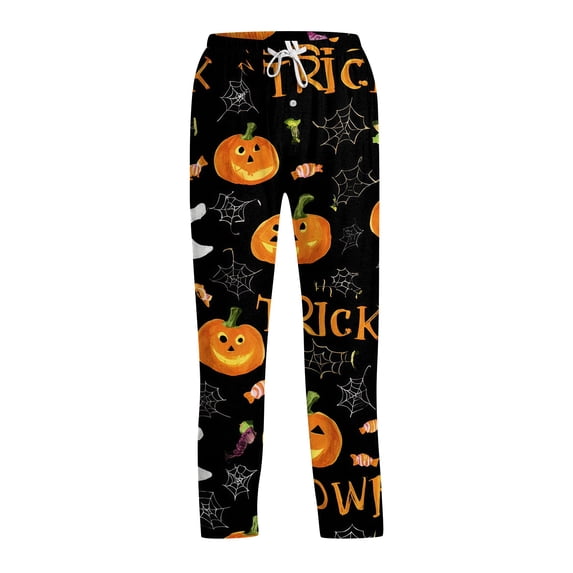 Satingcolo Halloween Skull Pajama Pants for Men Funny, Mens Sleep Lounge Pants Pajama Bottoms Lightweight Sleepwear,Halloween Gift For Men