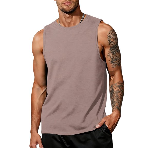 Satingcolo Men Workout Tank Tops Sleeveless Gym Muscle Vest Quick Dry Athletic Running Tops Summer Lightweight