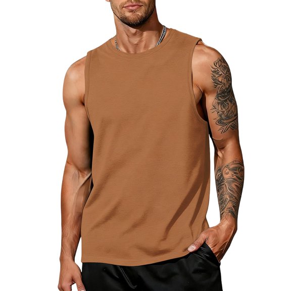 Satingcolo Men Workout Tank Tops Sleeveless Gym Muscle Vest Quick Dry Athletic Running Tops Summer Lightweight
