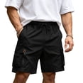 thumbnail image 1 of Satingcolo Men's Classic Outdoor Cargo Shorts with Pockets Versatile Plain Straight Leg Pants Summer Casual Workout Streetwear, 1 of 6