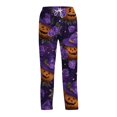 thumbnail image 1 of Satingcolo Men's Halloween Printed Drawstring Pajama Pants Comfortable Sleepwear with Fun Halloween Pattern for Lounging and Sleeping at Home, 1 of 6