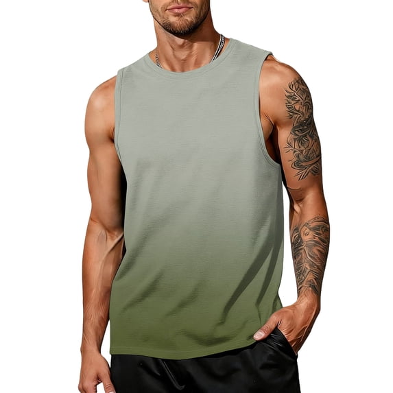 Satingcolo Men's Summer Sleeveless UPF 50+ Swim Tops Quick Dry Workout Sleeve Tank Top UV Protection Running Gym Muscle T Shirts