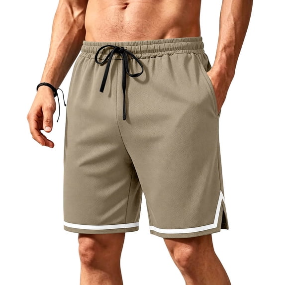 Satingcolo Mens 11" Gym Basketball Quick-Dry Shorts with Zipper Pockets - Quick Dry Lightweight Mesh Athletic Shorts for Workout Running