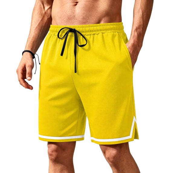 Satingcolo Mens 11" Gym Basketball Quick-Dry Shorts with Zipper Pockets - Quick Dry Lightweight Mesh Athletic Shorts for Workout Running