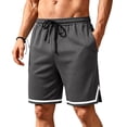 thumbnail image 1 of Satingcolo Mens 11" Gym Basketball Quick-Dry Shorts with Zipper Pockets - Quick Dry Lightweight Mesh Athletic Shorts for Workout Running, 1 of 6
