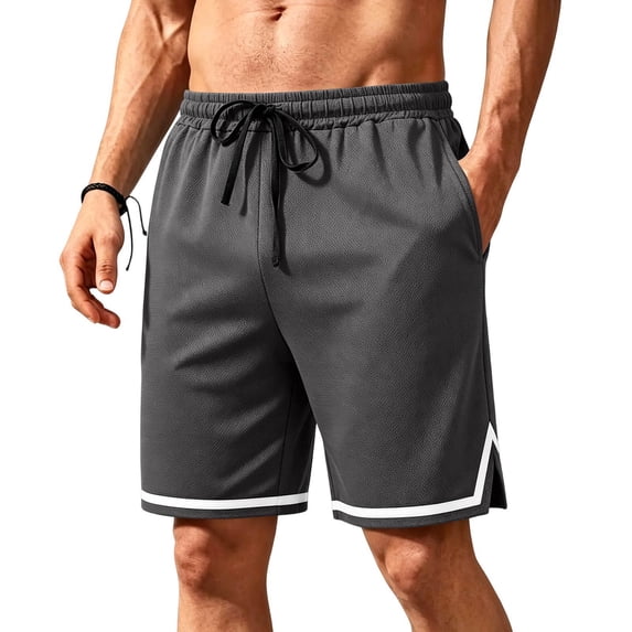 Satingcolo Mens 11" Gym Basketball Quick-Dry Shorts with Zipper Pockets - Quick Dry Lightweight Mesh Athletic Shorts for Workout Running