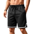 thumbnail image 1 of Satingcolo Mens 11" Gym Basketball Quick-Dry Shorts with Zipper Pockets - Quick Dry Lightweight Mesh Athletic Shorts for Workout Running, 1 of 6