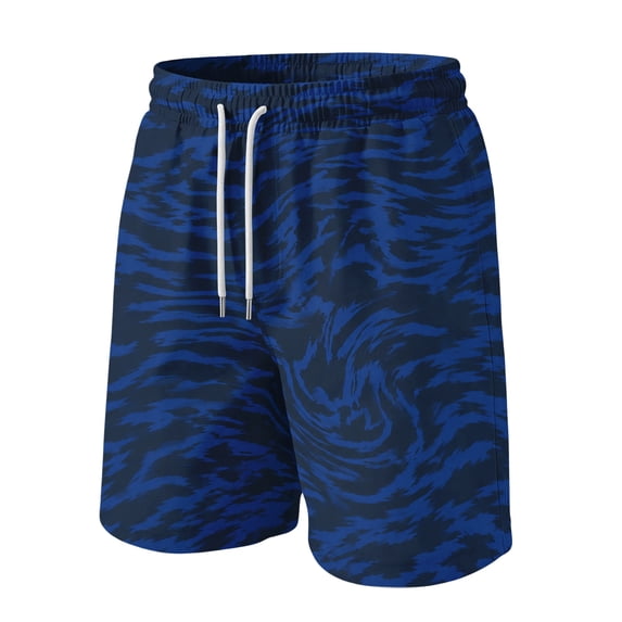 Satingcolo Mens Mesh Camo Graphic Shorts Vintage Designer Workout Shorts Casual Cool Streetwear Waist Pants Dark Blue M