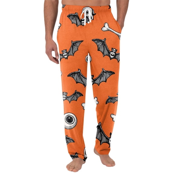 Satingcolo Mens Pajama Pants Ghostly Spirits Daily Wear Soft Lounge Sleep Pant with Pockets Sleepwear PJ Bottoms for Men