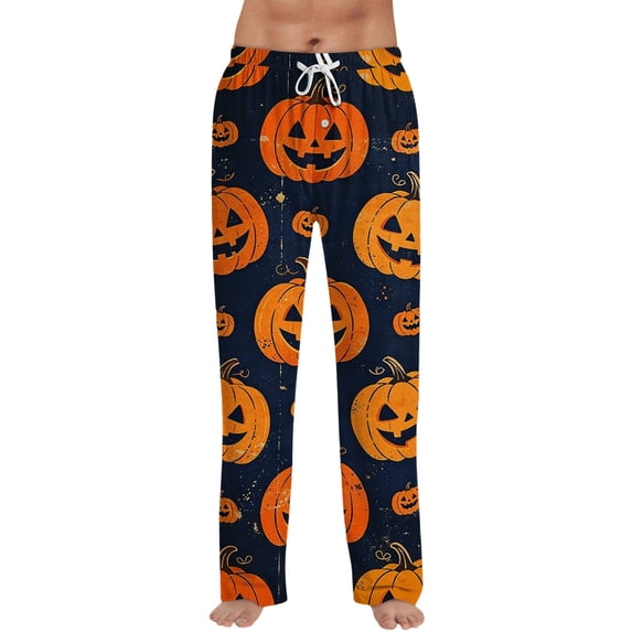 Satingcolo Mens Pajama Pants, Halloween Holiday Birthday Pajamas Lounge Pants, Mens pjs Sleep Bottoms, Gifts For Men