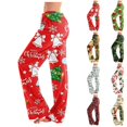 thumbnail image 1 of Satingcolo Women's Comfort Christmas Pajama Long Pants Casual Pj Bottoms for Women Drawstring Lounge Pants with Pockets, 1 of 4