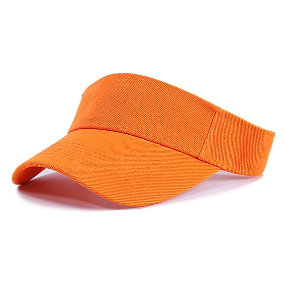 Satingcolo Women's Visor Wig Hat with Synthetic Hair Extensions Sun Visor Cap Adjustable for Daily Wear,Orange One Size