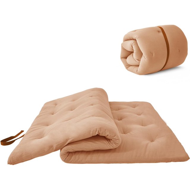 Satiny Japanese Futon Mattress Full Size 54"x 80",100 Cotton 2.5