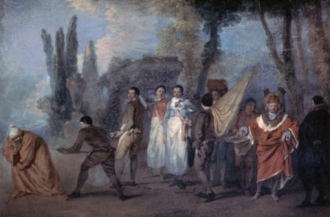 Satire on Physicians 1710 Jean-Antoine Watteau (1684-1721 French) Oil on wood Pushkin Museum of Fine Arts Moscow Russia Canvas Art - Jean-Antoine Watteau (18 x 24)