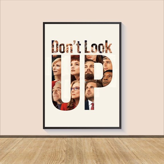 Satire Sci Fi Wall Art Comet Apocalypse Threat Decor, Unframed Poster