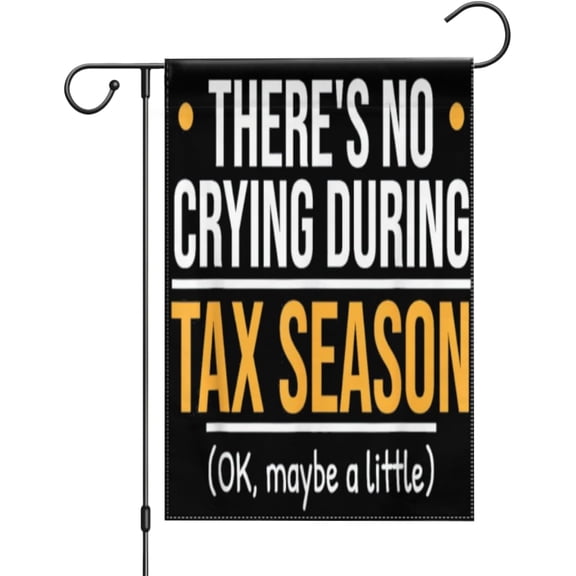 Satirical Funny Accountant Garden Flag, Dry Humor Dark Sarcastic Ironic Outdoor Seasonal Decoration, 12 x 18 Inch, Spring Summer Fall Winter