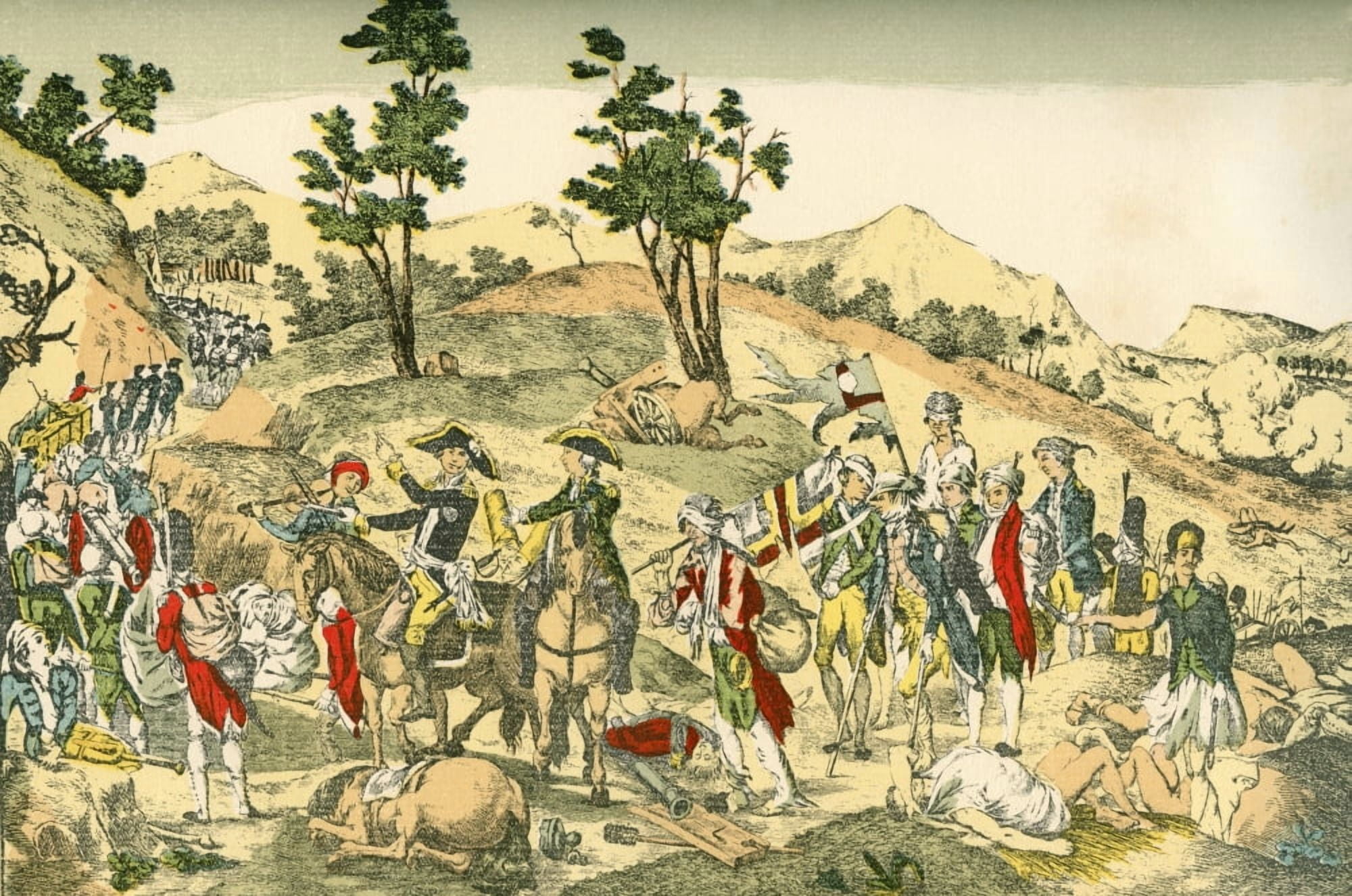 Satirical Illustration Showing The Defeat Of The Prussians At Valmy France During The French Revolutionary Wars From A Contemporary Print Canvas Art - Ken Welsh Design Pics (17 x 11)