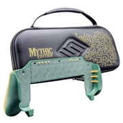 Satisfye Inc - ZenGrip Ronin Mythic Slim Bundle ، الملحقات المتوافقة مع Nintendo Switch & OLED - تتضمن الحزمة Mythic Ronin ZenGrip و Mythic ZenCase Slim GOLD / GREEN