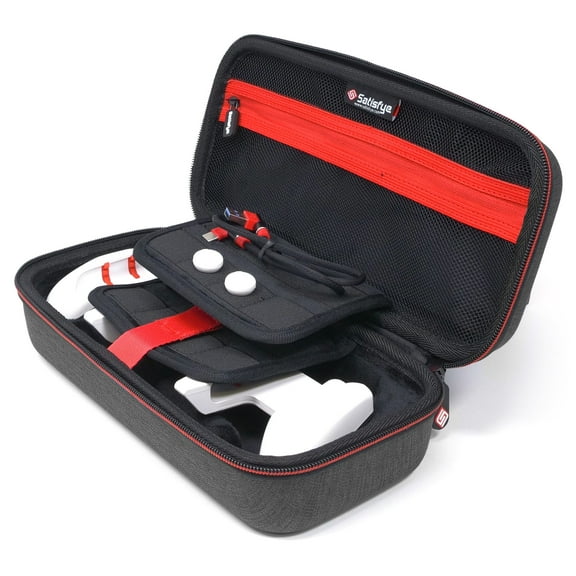Satisfye - ZenGrip Go Elite Bundle (Lite), Accessories Compatible with Nintendo Switch Lite - Bundle Includes: Grip, Elite Case, Low Profile A-C USB Cable. Bonus: 2 Thumbsticks (Gray)