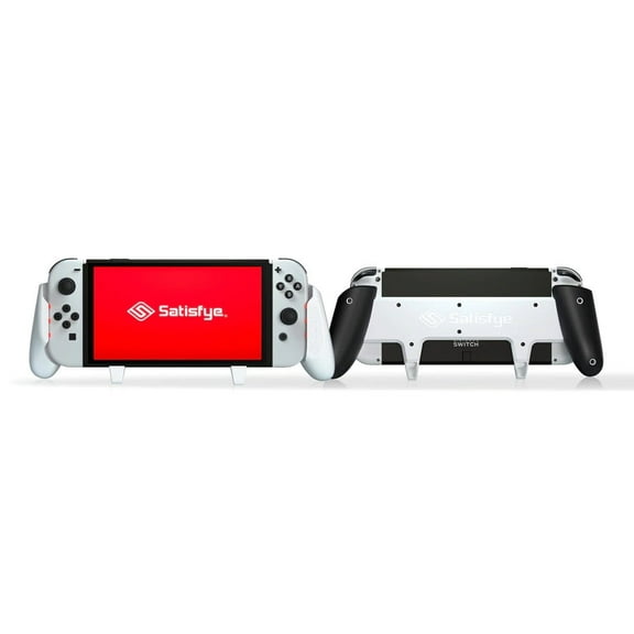 Satisfye - ZenGrip Pro Gen 3 OLED, Compatible with Nintendo Switch - Comfortable & Ergonomic Grip, Joy Con & Switch Control. (White)