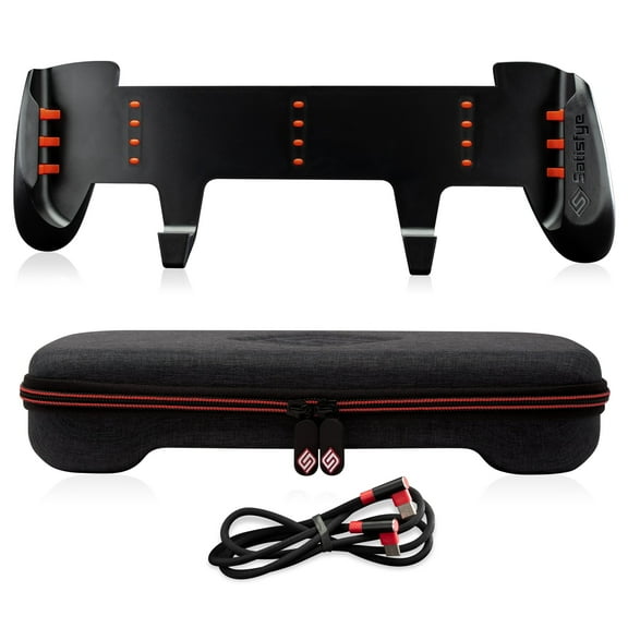 Satisfye  ZenGrip Pro Gen 3 OLED Slim Bundle, Accessories Compatible with Nintendo Switch - The Bundle includes: Black Pro Grip, Slim Case