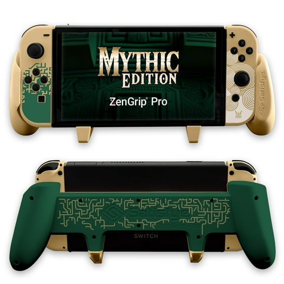 Satisfye - ZenGrip Pro Gen 3 OLED, a Switch Grip Compatible with Nintendo Switch - Comfortable & Ergonomic Grip, Joy Con & Switch Control. #1 Switch Accessories Designed for Gamers (Gold)