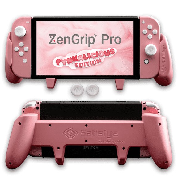 Satisfye - ZenGrip Pro Gen 3 OLED, a Switch Grip Compatible with Nintendo Switch - Comfortable & Ergonomic Grip, Joy Con & Switch Control. #1 Switch Accessories Designed for Gamers (Pink)