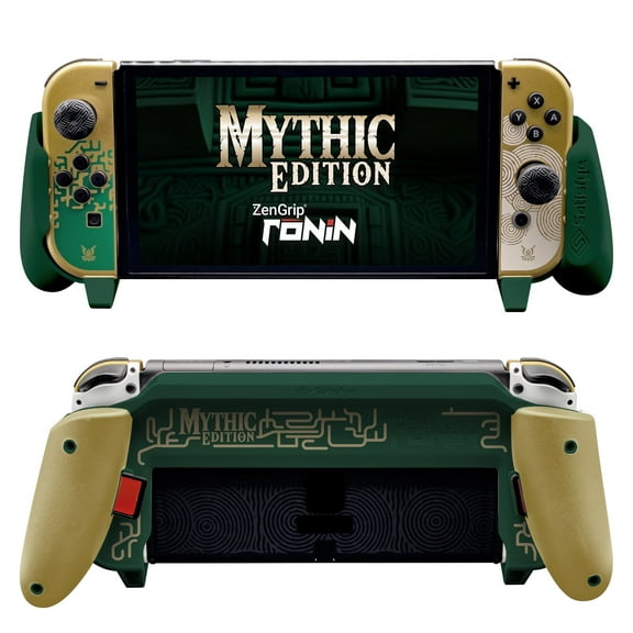 Satisfye - ZenGrip Ronin Mythic Edition, a Dockable Switch Grip Compatible with Nintendo Switch - Comfortable & Ergonomic Grip, Joy Con & Switch Control. Switch Accessories Designed for Gamers (Gold)