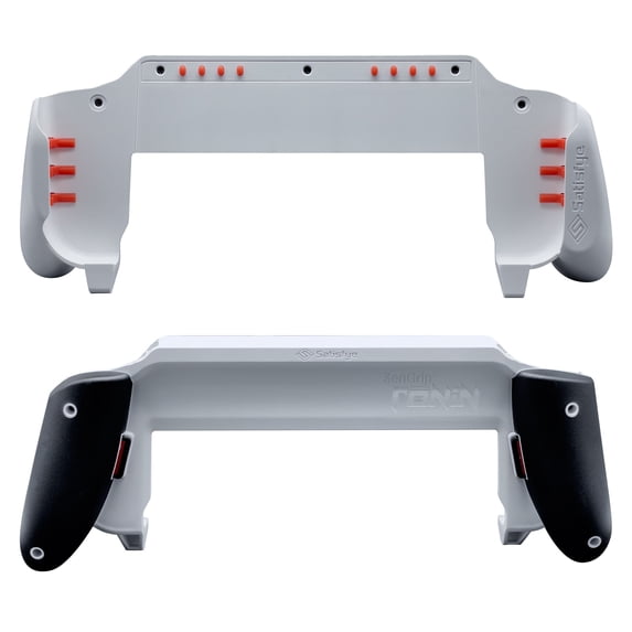 Satisfye - ZenGrip Ronin White Grip, a Dockable Switch Grip Compatible with Nintendo Switch - Comfortable & Ergonomic Grip, Joy Con & Switch Control. (White)