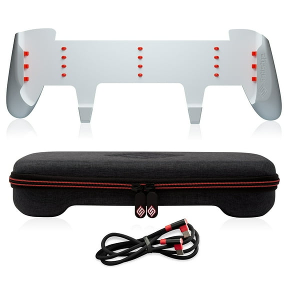 Satisfye - ZenGrip Ronin White Slim Bundle, Accessories Compatible with Nintendo Switch & OLED - The Bundle includes: White ZenGrip and Grey ZenCase Slim (WHITE)