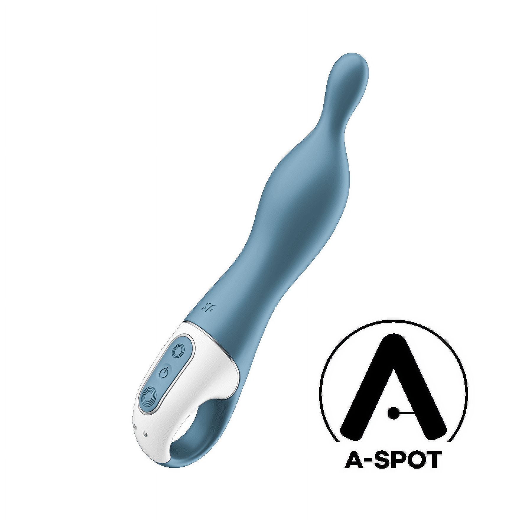 Satisfyer A-Mazing 1 A-Spot Vibrator for Women - Vibrating Dildo, G-spot Stimulator, Sex Toy with Curved, Ergonomic Shape, Flexible Tip - Waterproof, Rechargeable (Blue)