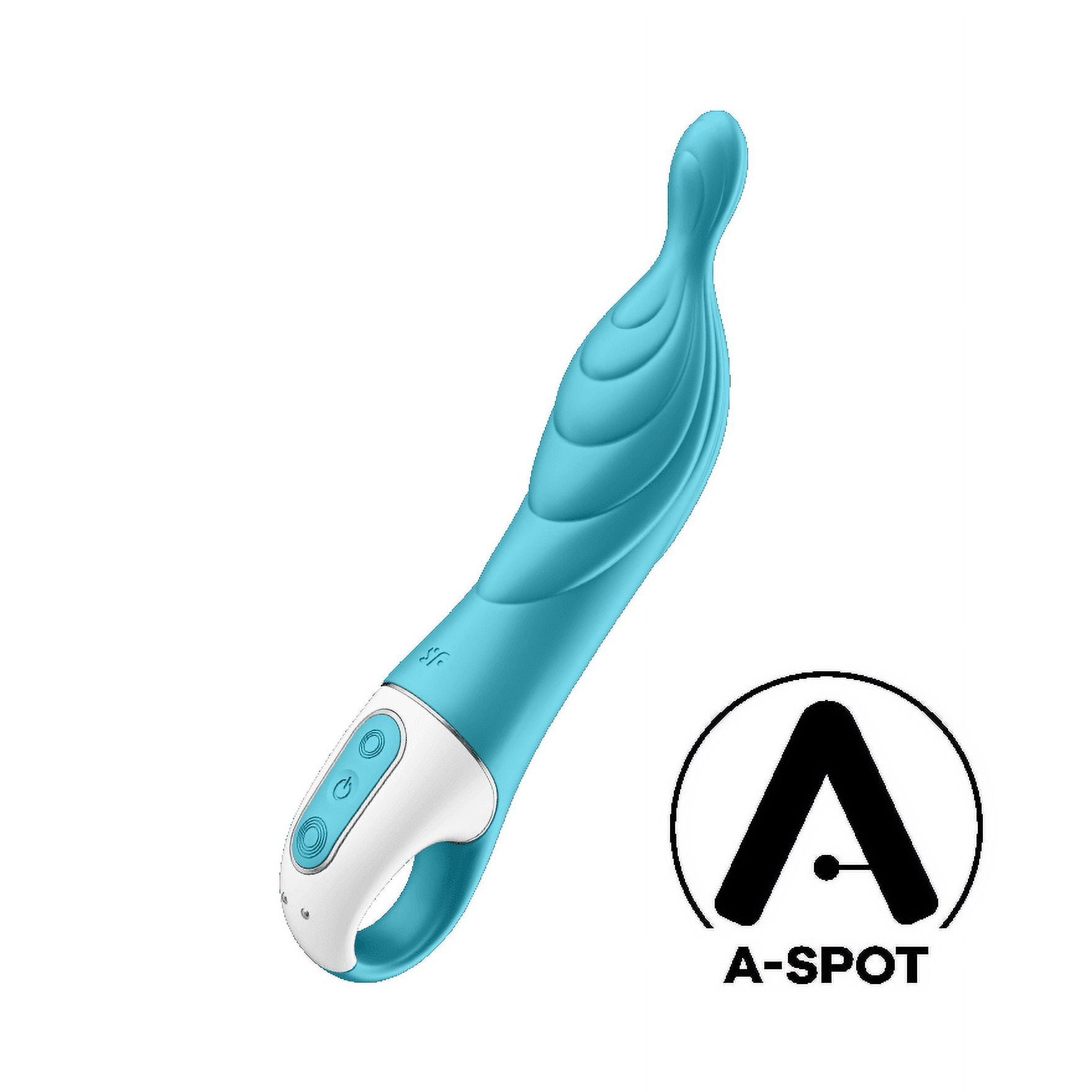 Satisfyer A-Mazing 2 A-Spot Vibrator for Women - Vibrating Dildo, G-spot  Stimulator, Sex Toy with Curved, Grooved Texture, Flexible Tip -  Waterproof, Rechargeable (Turquoise) - Walmart.com
