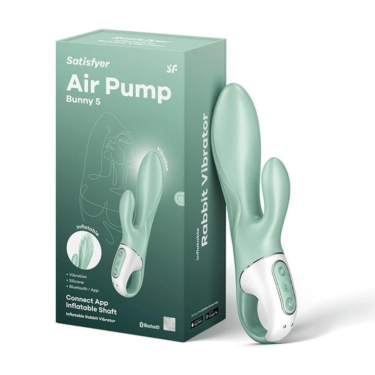 Satisfyer Air Pump Bunny 5+ Rabbit Vibrator with Inflatable Shaft and App Control - G-Spot and Clitoris Stimulation, Vibrating Dildo - Compatible with Satisfyer App, Waterproof, Rechargeable - Walmart.com Satisfyer Air Pump Bunny 5+ Rabbit Vibrator with Inflatable Shaft and App Control - G-Spot and Clitoris Stimulation, Vibrating Dildo - Compatible with Satisfyer App, Waterproof, Rechargeable - Walmart.com
