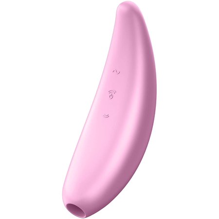 Satisfyer Curvy 3+ Air-Pulse Clitoris Stimulating Vibrator with App Control - Clitoral Sucking Pressure-Wave Technology & Vibration, Compatible with Satisfyer App, Waterproof, Rechargeable (Pink)