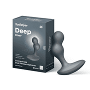 Satisfyer Deep Diver Anal Vibrator with App Control - Vibrating Anal Sex Toy, Butt Plug, Prostate Stimulator Toys, Anal Dildo - Compatible with Satisfyer App, Waterproof, Rechargeable (Dark Grey)