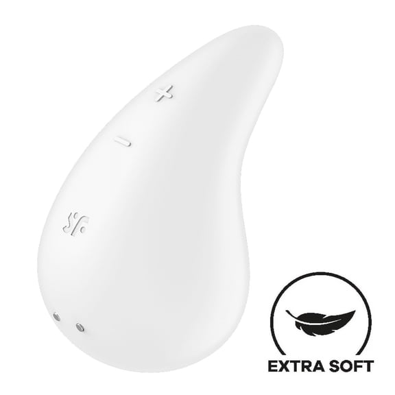 Satisfyer Dew Drop | Vibrator | 2 Strong Motors | Beginner-Friendly | 12 Vibration Programs | Waterproof (IPX7) | Skin-Friendly Silicone | Rechargeable Battery (White)