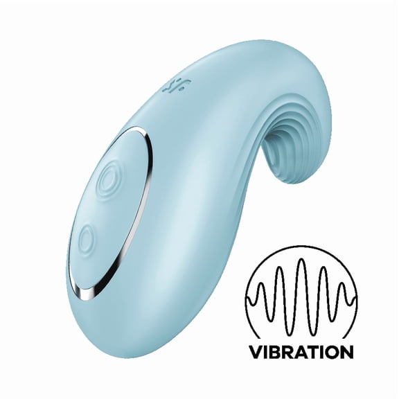 Satisfyer Dipping Delight | Lay-on Vibrator | Clitoral and Labia Stimulation | 12 Vibration Programs | Waterproof (IPX7) | Rechargeable Battery | Skin-Friendly Silicone (Blue)