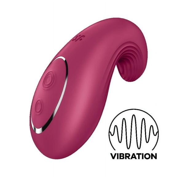 Satisfyer Dipping Delight | Lay-on Vibrator | Clitoral and Labia Stimulation | 12 Vibration Programs | Waterproof (IPX7) | Rechargeable Battery | Skin-Friendly Silicone (Berry)