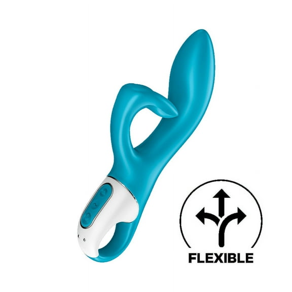 Satisfyer Embrace Me Rabbit Vibrator - G-Spot and Clitoris Stimulation, Vibrating Dildo, Nubbed Clit Stimulator, Adult Sex Toy for Women - Waterproof, Rechargeable (Turquoise)